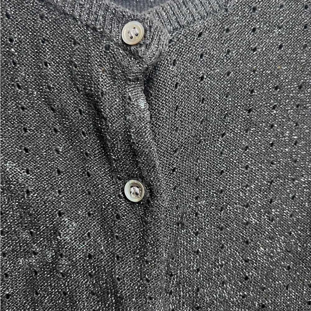 Molo Kids Black Glitter Cardigan Sweater - Picture 6 of 9